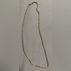 14K Gold Plated Twist Necklace 16 inch